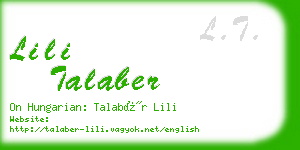 lili talaber business card